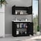 Tuhome Zurich Cabinet Set, Two Shelves, Black SLW6761 - alternate 1